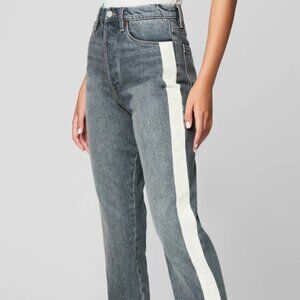 Blank NYC Jeans | Size 27 | Gray Straight Leg Denim With Slit - High Rise Jeans